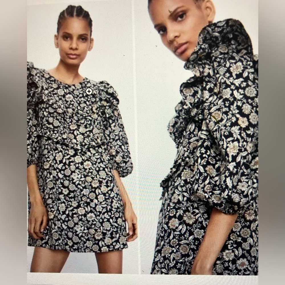 Zara Women’s Black Floral Dress